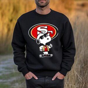 Snoopy San Francisco 49ers Sweatshirt Retro NFL Crewneck Vintage Football Fan 79
